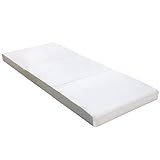 Milliard Colchón Plegable de Tres Partes, 10cm Profundidad, para Huéspedes con Funda Extraíble Removible y Base Antideslizante (Single (97x195x10 cm))