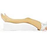 Fushia Medical Care Almohada para Piernas Ortopédica de Espuma Suave y Funda Lavable para Personas con Mala Circulación Sanguínea/Retención de Líquidos en Las Piernas (Malla Blanca)