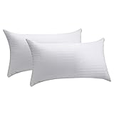 Pikolin Home - Pack de 2 fundas de almohada 100% algodón cutí completamente transpirable confeccionada con tratamiento antiencogimiento, Color Blanco, 70 x 40 cm
