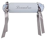 Cojín Antivuelco para Bebé - Cojín Personalizable - Color Celeste/Gris - Almohada Plagiocefalia para Bebé Recién Nacido - Hecho en Piqué y Raso - Handmade - Hecho en España - Nenel