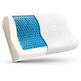 Bamibi® Almohada Cervical Ortopédica Terapéutica Viscoelástica con Gel Disipador de Calor, Cojín Ortopédico con Espuma de Memoria Alta Densidad. Incluye Funda Algodón 100% Extraible y Lavable.