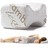 Flowen Almohada Piernas Dormir de Lado Cojin Rodillas y Lumbar Ortopedico Reposapiernas en Espuma Viscoelástica Alivia Dolor de Espalda Soporte Tobillo y Posicionadora Cadera Funda Bambú Antiácaros