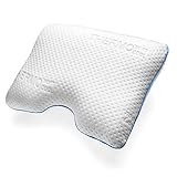 sofi Almohada Cervical viscoelástica | Almohada ergonómica Lateral Individual | Almohada ortopédica para Dormir de Lado con Memory Foam | Funda termorreguladora | 51 x 56 x 12 cm