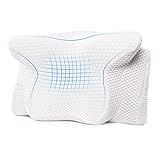 Feagar Almohada Cervical para Dormir - Almohadas Viscoelasticas para Cuello , Almohada Ergonómico para Aliviar el Dolor Cervical, Almohadas para Dormir de Lado, Boca Abajo/Arriba (62*35*11)