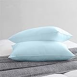 GYZCZX Almohadas de cama for el cuello de dormir Protección hacia abajo Relleno alterativo con cubierta de algodón Hotel cómodo almohada (Color : A, Size : 50x70cm(20x28 inch))