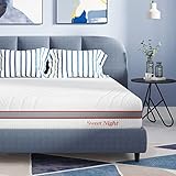 Sweetnight Colchón Viscoelástico, Memory Foam, Blanco, 140 x 200 x 20 cm