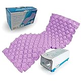 Mobiclinic, Colchón antiescaras de Aire alternante, Modelo Mobi 1, con Motor compresor, PVC médico ignífugo, Marca Española, para escaras de Grado I, 200 x 90 x 7, 130 Celdas, Color Lila